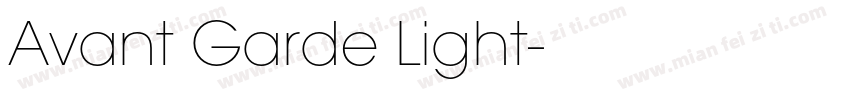 Avant Garde Light字体转换